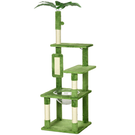 Multi-level Cat Tree Tower with Platforms, 142cm - Green - Cat Trees - Purr Wish