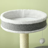 Multi-level Cat Tower with Bed & Toy Ball, 124cm - Grey - Cat Trees - Purr Wish