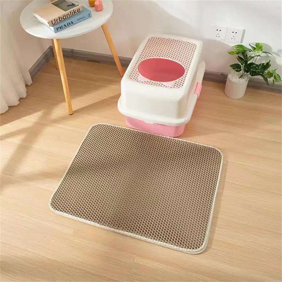 Honeycomb Waterproof Cat Litter Mat for Clean Floors - Cat Mats - Purr Wish