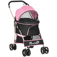 3-in-1 Cat Stroller - Carrier with Universal Wheel - Pink & Black - Cat Carriers & Strollers - Purr Wish