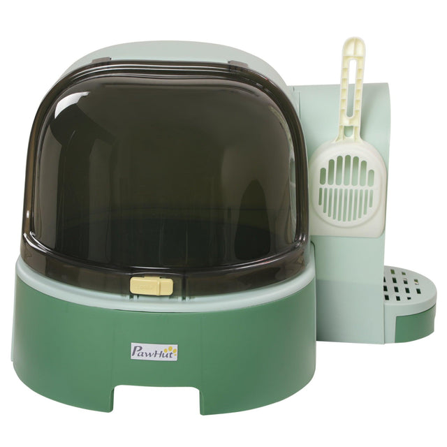 Cat Litter Box with Drawer Pans, Scoop - Green - Cat Litter Trays - Purr Wish