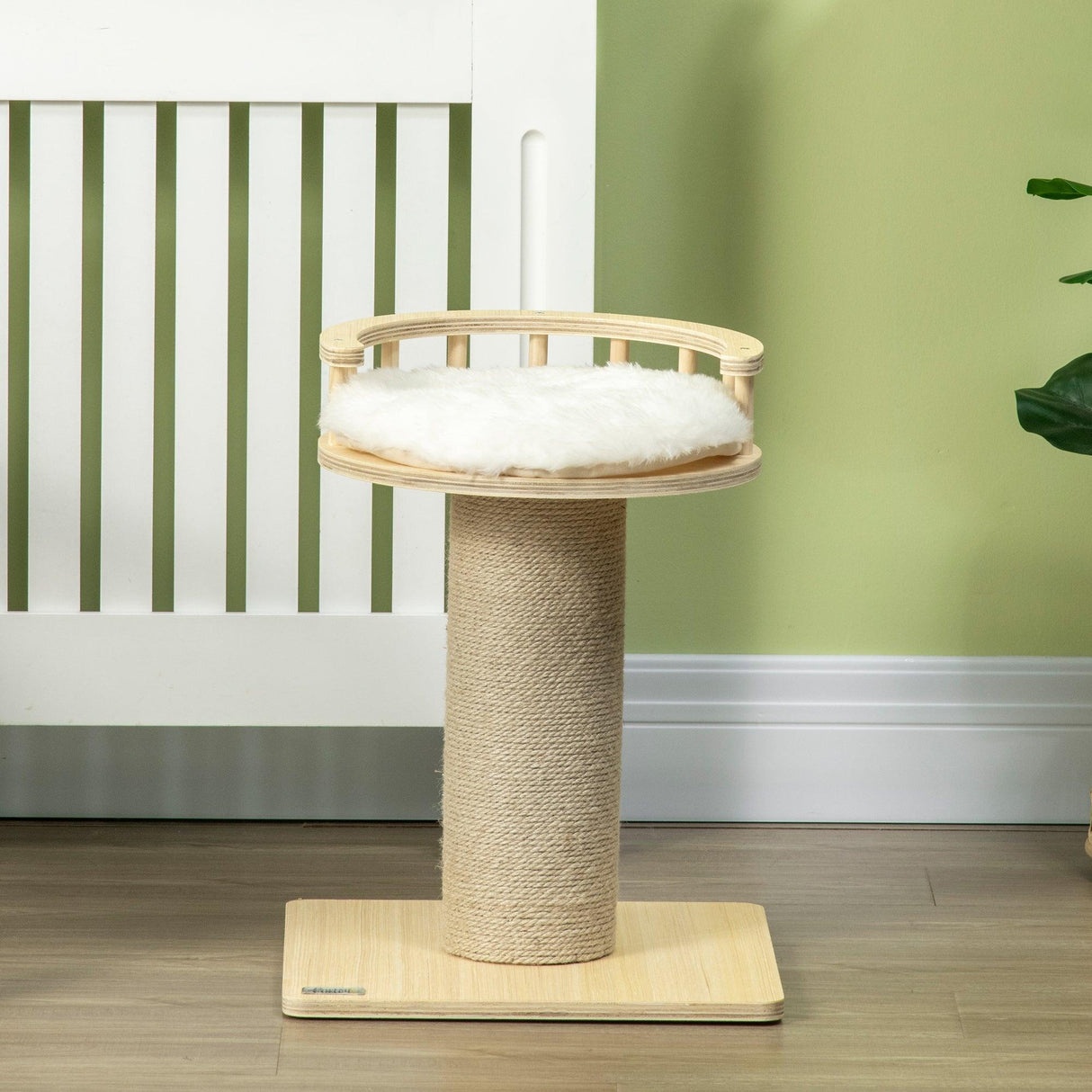 Cat Tower with Jute Scratching Post, 52cm - Natural - Cat Trees - Purr Wish