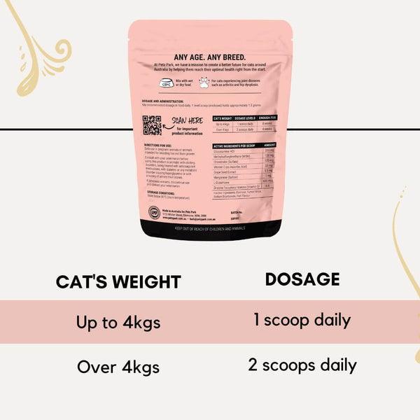 Hip + Joint Supplement for Cats - 60 Scoops - Cat Supplements - Purr Wish