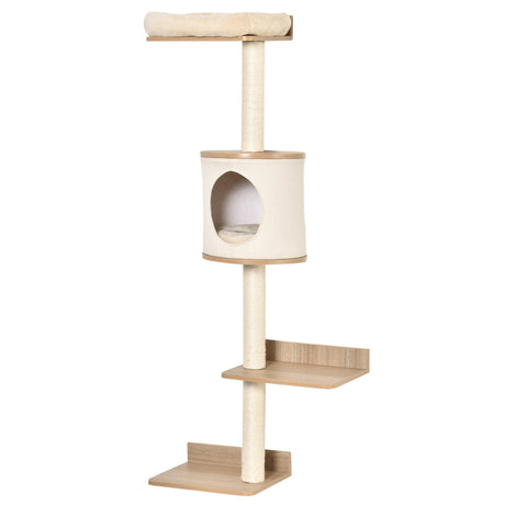 Wall-Mounted Functional Cat Shelf with Condo - Cat Walls - Purr Wish