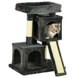 3-Tier Cat Leisure Tree, 83cm - Black - Cat Trees - Purr Wish