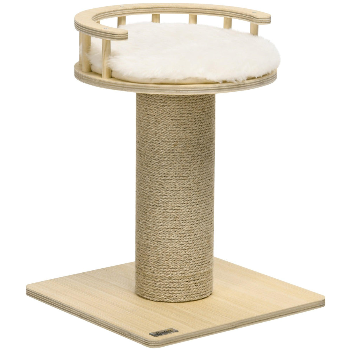 Cat Tower with Jute Scratching Post, 52cm - Natural - Cat Trees - Purr Wish