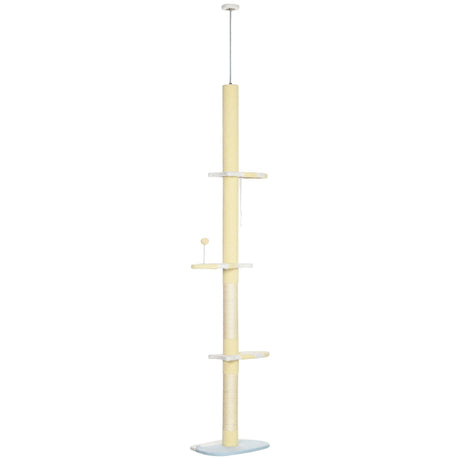 Yellow Cat Tower with Adjustable Height - Cat Trees - Purr Wish