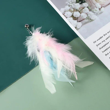 Feathers Cat Wand Toy: Pole & Attachments - Cat Wand Toys - Purr Wish