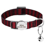 Personalised Adjustable Cat Collar with Engraved ID - Cat Collars - Purr Wish