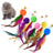 Feathers Cat Wand Toy: Pole & Attachments - Cat Wand Toys - Purr Wish