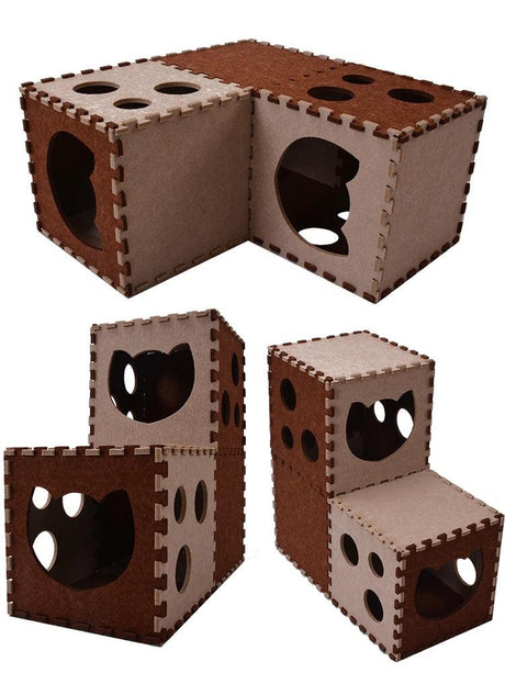 Foldable Box Cat Condo with Scratcher Board - Cat Condos - Purr Wish