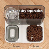 Automatic Cat Food Dispenser: Large Capacity Water / Dry Food Bowl - Cat Bowls & Feeders - Purr Wish