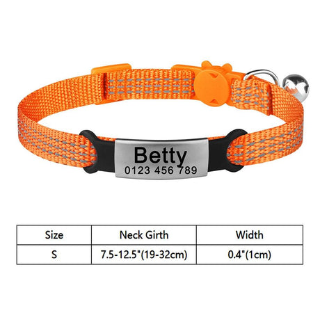 Personalised Nylon Cat Collar with Customised ID - Cat Collars - Purr Wish