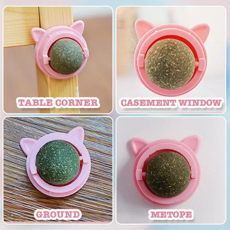 Rotatable Catnip Wall Ball for Cats - Catnip Toys - Purr Wish