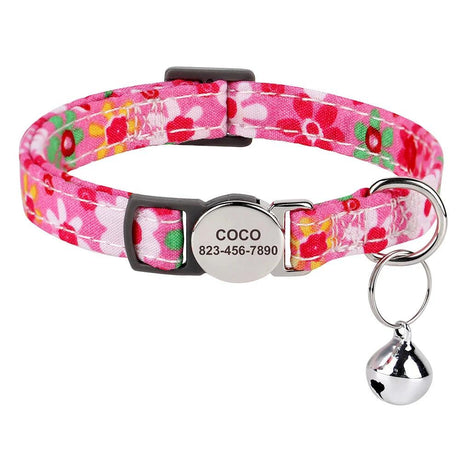 Personalised Adjustable Cat Collar with Engraved ID - Cat Collars - Purr Wish