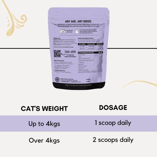 Stress & Anxiety Relief for Cats - 60 Scoops - Cat Supplements - Purr Wish