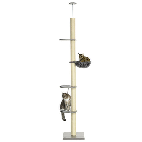 Tall Cat Tree with Hammock, Scratching Post - Cat Trees - Purr Wish