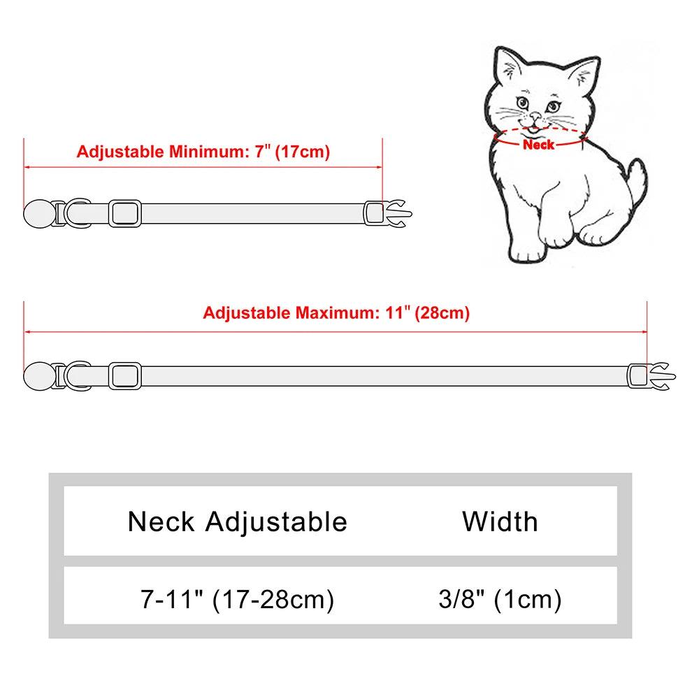 Personalised Adjustable Cat Collar with Engraved ID - Cat Collars - Purr Wish