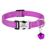 Personalised Adjustable Cat Collar with Engraved ID - Cat Collars - Purr Wish