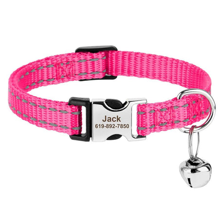 Personalised Adjustable Cat Collar with Engraved ID - Cat Collars - Purr Wish