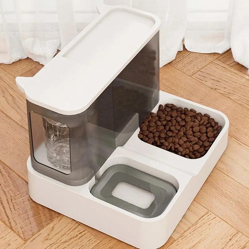 Automatic Cat Food Dispenser: Large Capacity Water / Dry Food Bowl - Cat Bowls & Feeders - Purr Wish