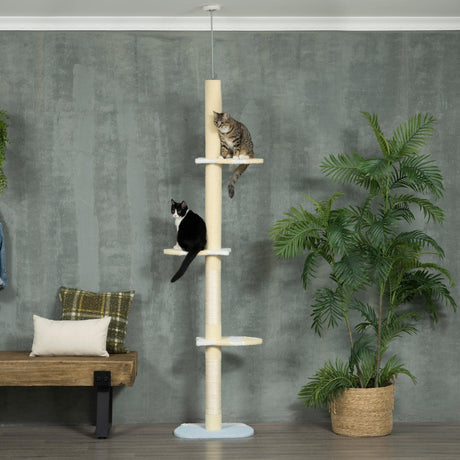 Yellow Cat Tower with Adjustable Height - Cat Trees - Purr Wish