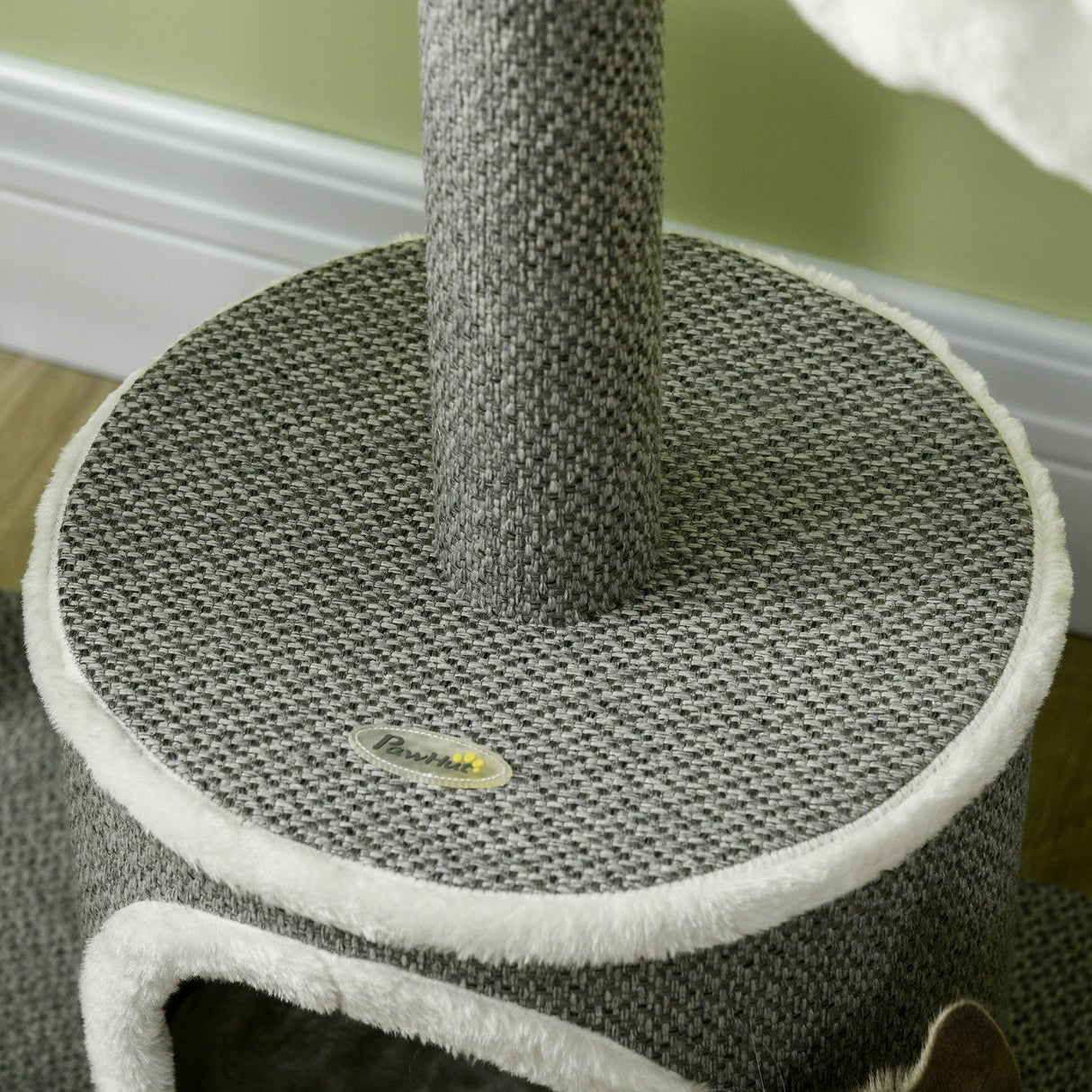 Multi-level Cat Tower with Scratching Posts & Bed, 132cm - Grey - Cat Trees - Purr Wish