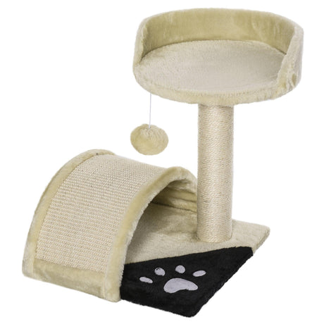 Cat Tree with Perch & Scratching Post - Beige - Cat Trees - Purr Wish