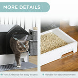 Grey Hooded Cat Litter Tray with Scoop - Cat Litter Trays - Purr Wish