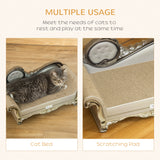 Brown Corrugated Cat Scratching Pad