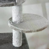 Adjustable Cat Climbing Toy Tree 255cm with Double Condo Grey - Cat Trees - Purr Wish