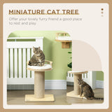 Cat Tower with Jute Scratching Post, 52cm - Natural - Cat Trees - Purr Wish