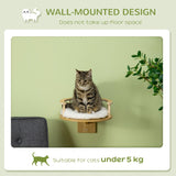 Wall Mounted Cat Shelf, Kitten Bed with Cushion, Guardrails - Cat Walls - Purr Wish