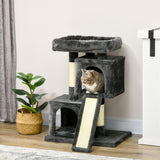 3-Tier Cat Leisure Tree, 83cm - Black - Cat Trees - Purr Wish