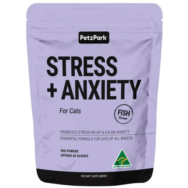 Stress & Anxiety Relief for Cats - 60 Scoops - Cat Supplements - Purr Wish