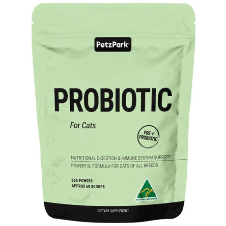 Natural Probiotic for Cats - 60 Scoops - Cat Supplements - Purr Wish